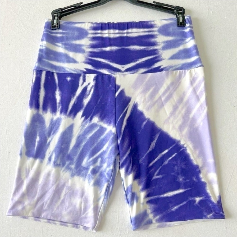 NWT AFRM Purple Tie Dye Lawson Biker Shorts - size XSmall - Picture 6 of 9